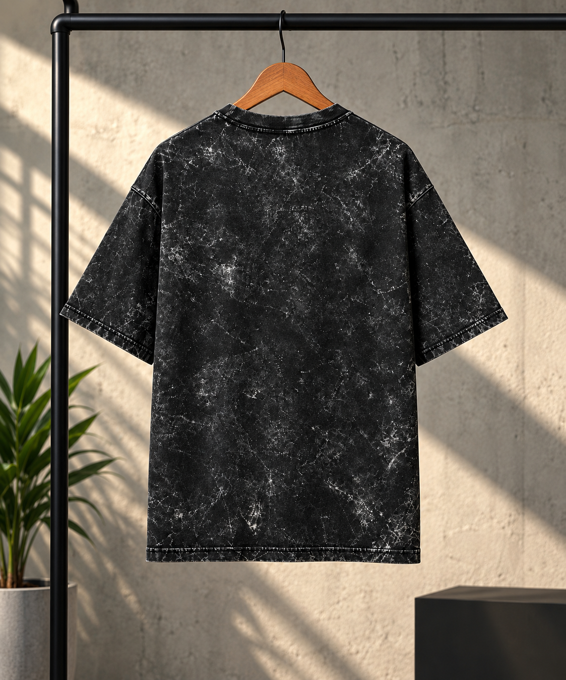 Black Acid Washed Oversized Tee